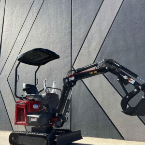 UHI KOOP 10HP Mini Excavator UME10T Swing Boom, 9 Attachments